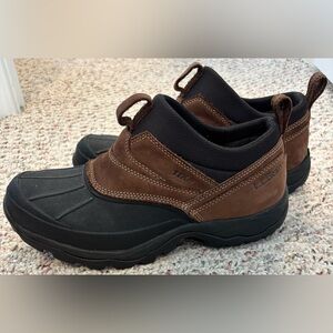 L.L. Bean Men's Black and Brown Rain Boots Size 9